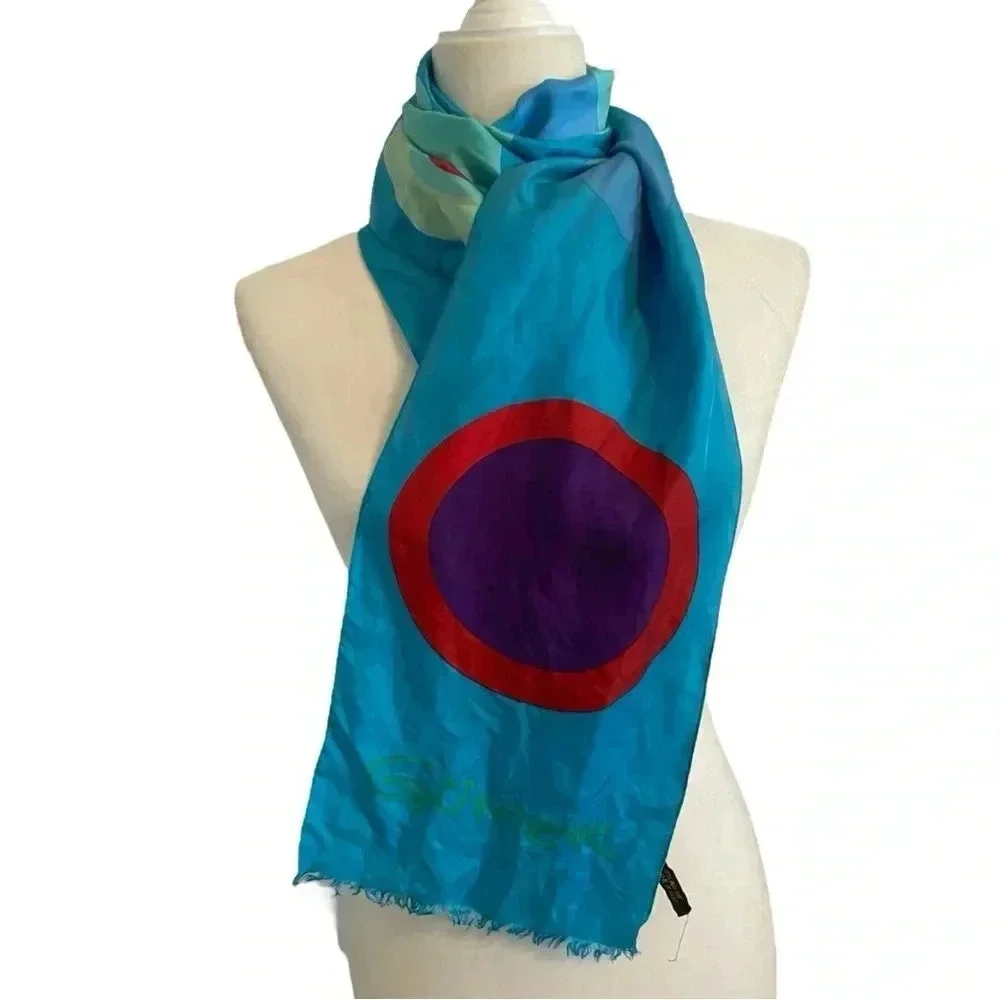 Gunter Womens Silk Long Vintage Scarf